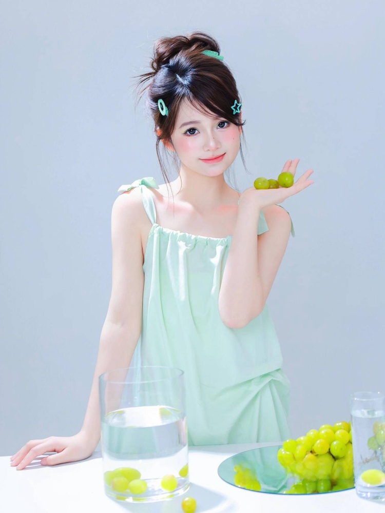 Summer Clothing Girl - 新しい夏の写真韓国風甘いかわいい透明感ガールパーソナルポートレートアート写真服女性のファッション