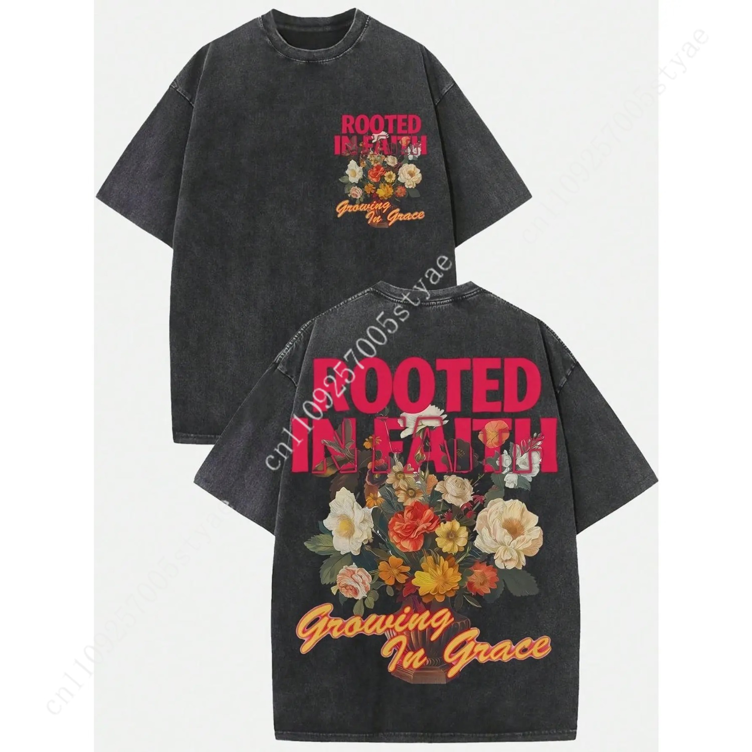 Summer Quilt - レディース ヴィンテージ ウォッシュ加工 230gsm ヘビーウェイト Tシャツ