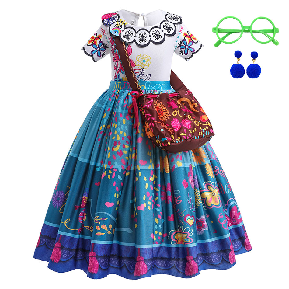 Summer Kids Clothing - 女の子プリンセスコスチューム子供エンカントハロウィンスイングフレア服子供プリントミラベル漫画ファンタジーコスプレドレス 3-12Y