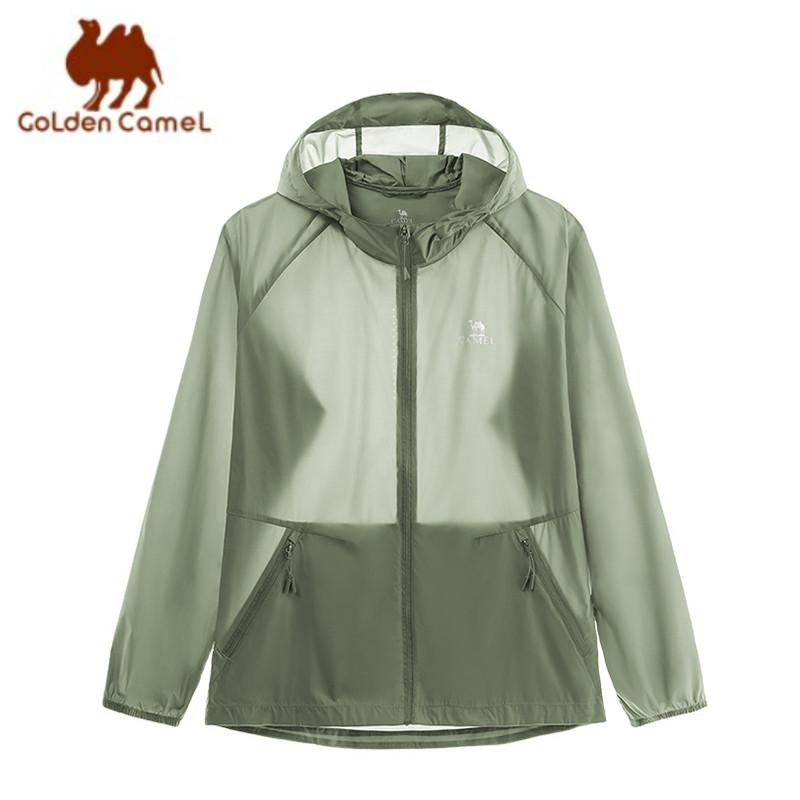 Yours Clothing Summer Jackets - ゴールデンキャメル日焼け防止服軽量通気性抗紫外線スポーツシャツ屋外日焼け止め釣りジャケット夏新