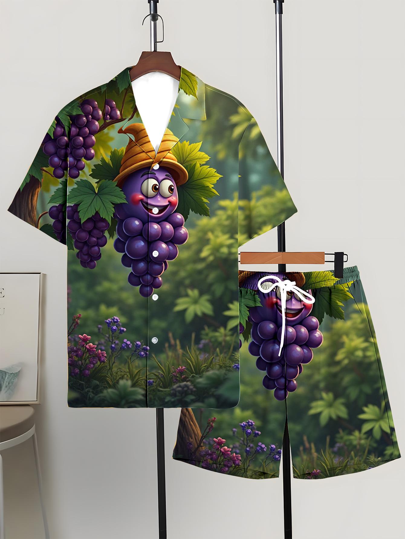 Summer Clothing Drip - メンズシャツセット 2026 春夏 グラフィック ドリップ柄 ウェア