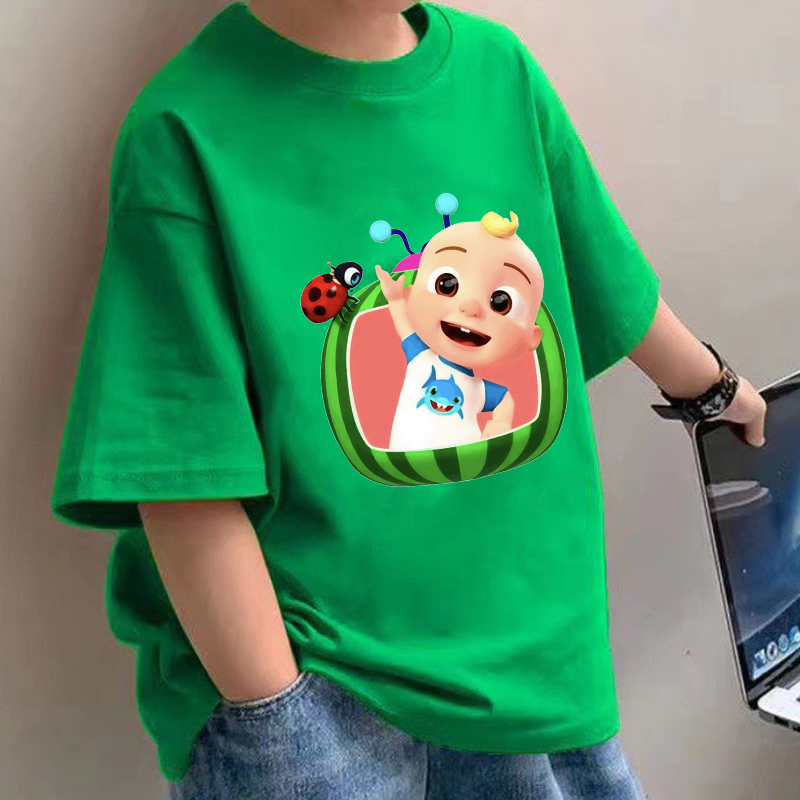 Summer Clothing Girl - ココメロンズベビー Tシャツアニメ綿半袖シャツ男の子女の子夏服漫画プリントフィギュアトップス Tシャツギフト新しい