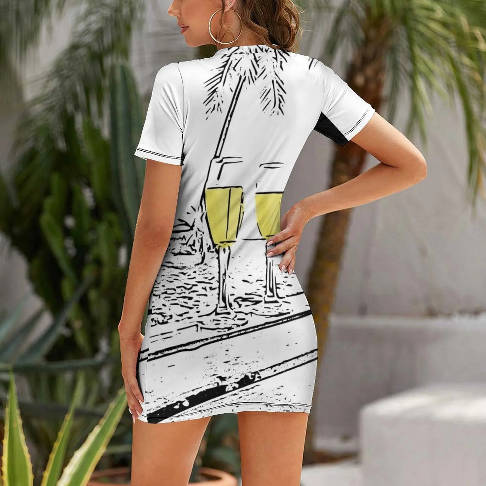 ワイングラス柄半袖ワンピース　サマードレス　レディース　20 - Summer Clothing Trends For Women 2026 のレビューと価格
