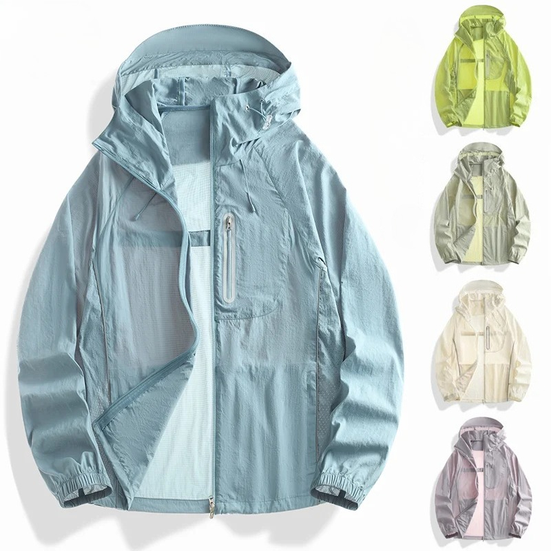 夏の日焼け止め服男性と女性のための軽量抗紫外線通気性スキン服 - Yours Clothing Summer Jackets のレビューと価格