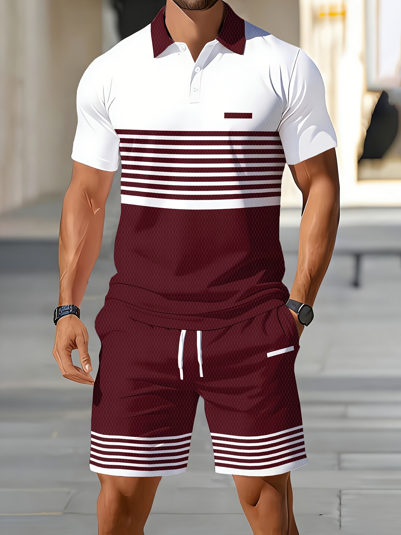 2026年夏メンズポロセット - 3Dプリント柄 - 通気性 - Summer Clothing Patterns のレビューと価格