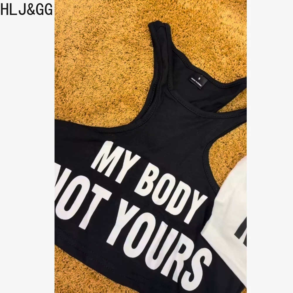 HLJ & GG 夏新レタープリントスリムベストホットガール - Summer Clothing Trends For Women 2026 のレビューと価格