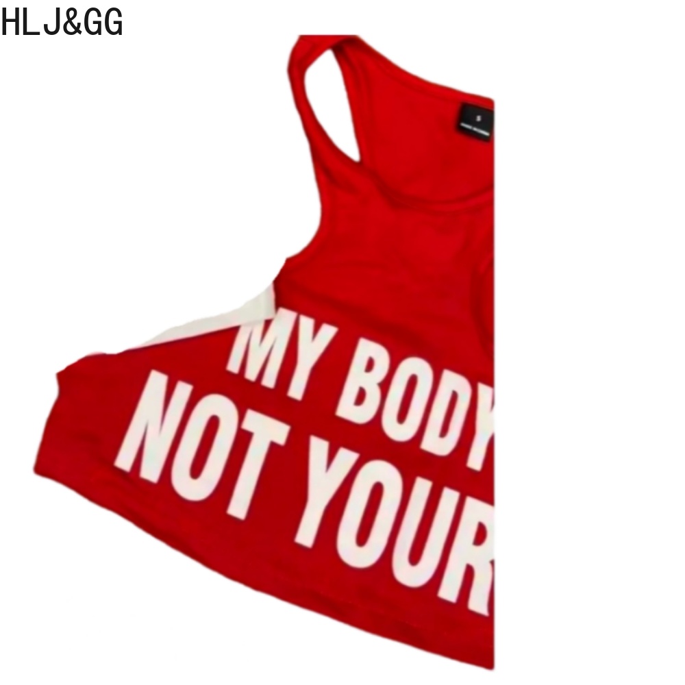HLJ & GG 夏新レタープリントスリムベストホットガール - Summer Clothing Trends For Women 2026 のレビューと価格