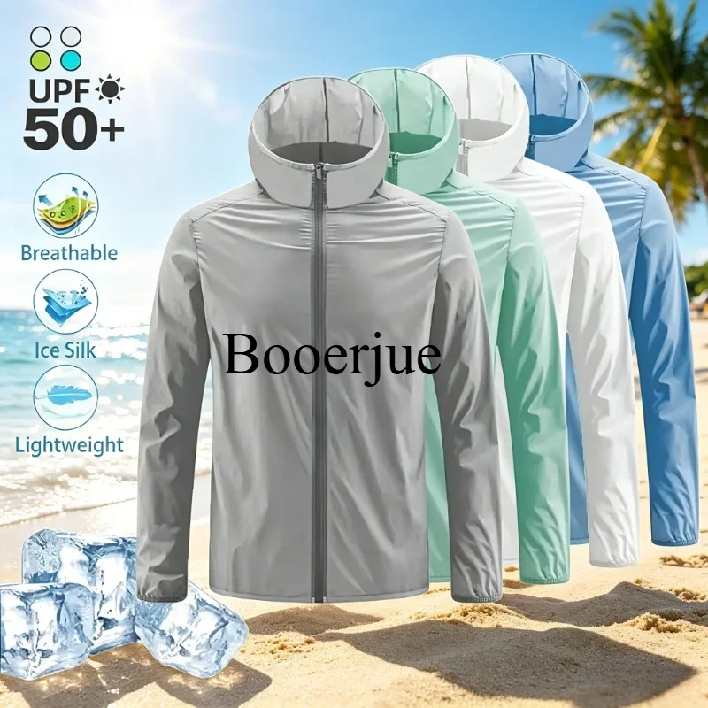 屋外抗紫外線スキンコート夏メンズ日焼け止め服軽量通気性アイス - Yours Clothing Summer Jackets のレビューと価格