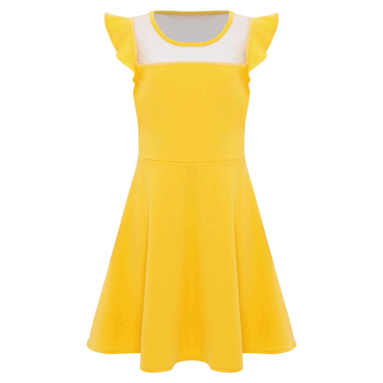 10代の女の子の夏のドレス、ラッフルスリーブ、ドット柄、シー - Summer Kids Clothing のレビューと価格