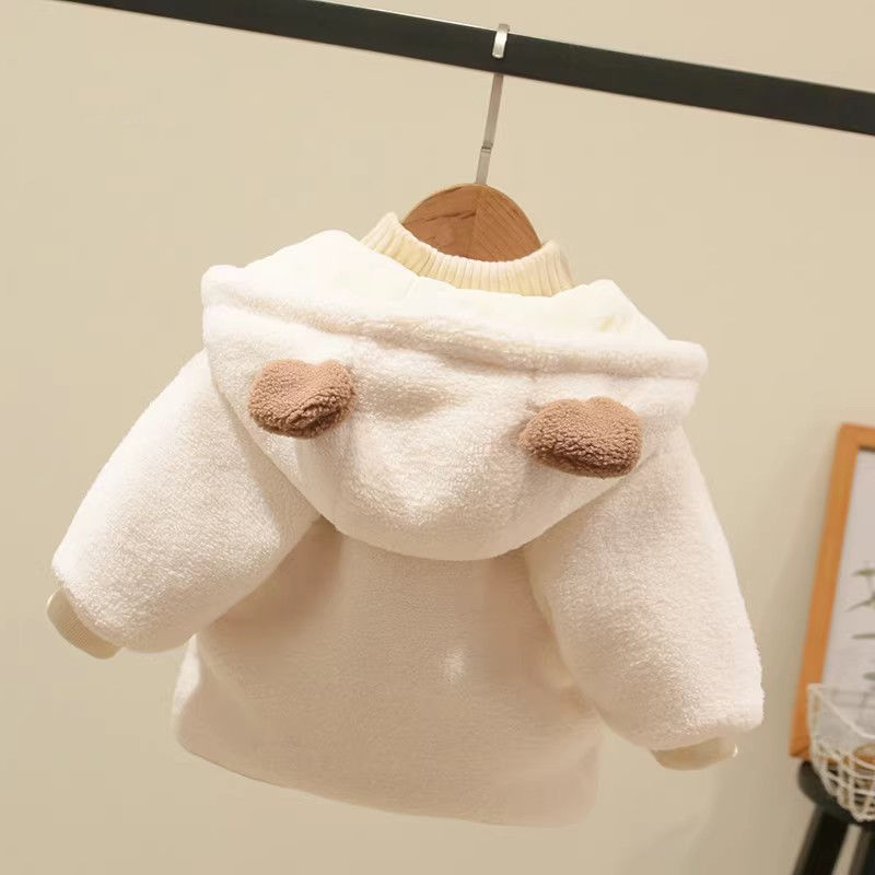 子供用コート女の子冬服フリースコート男の子用厚手アウタークマ - Yours Clothing Summer Jackets のレビューと価格