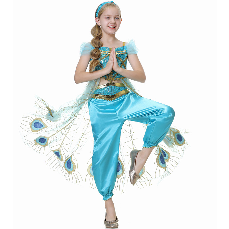 ジャスミン女の子プリンセスドレス魔法のランプ誕生日パーティー - Summer Kids Clothing のレビューと価格