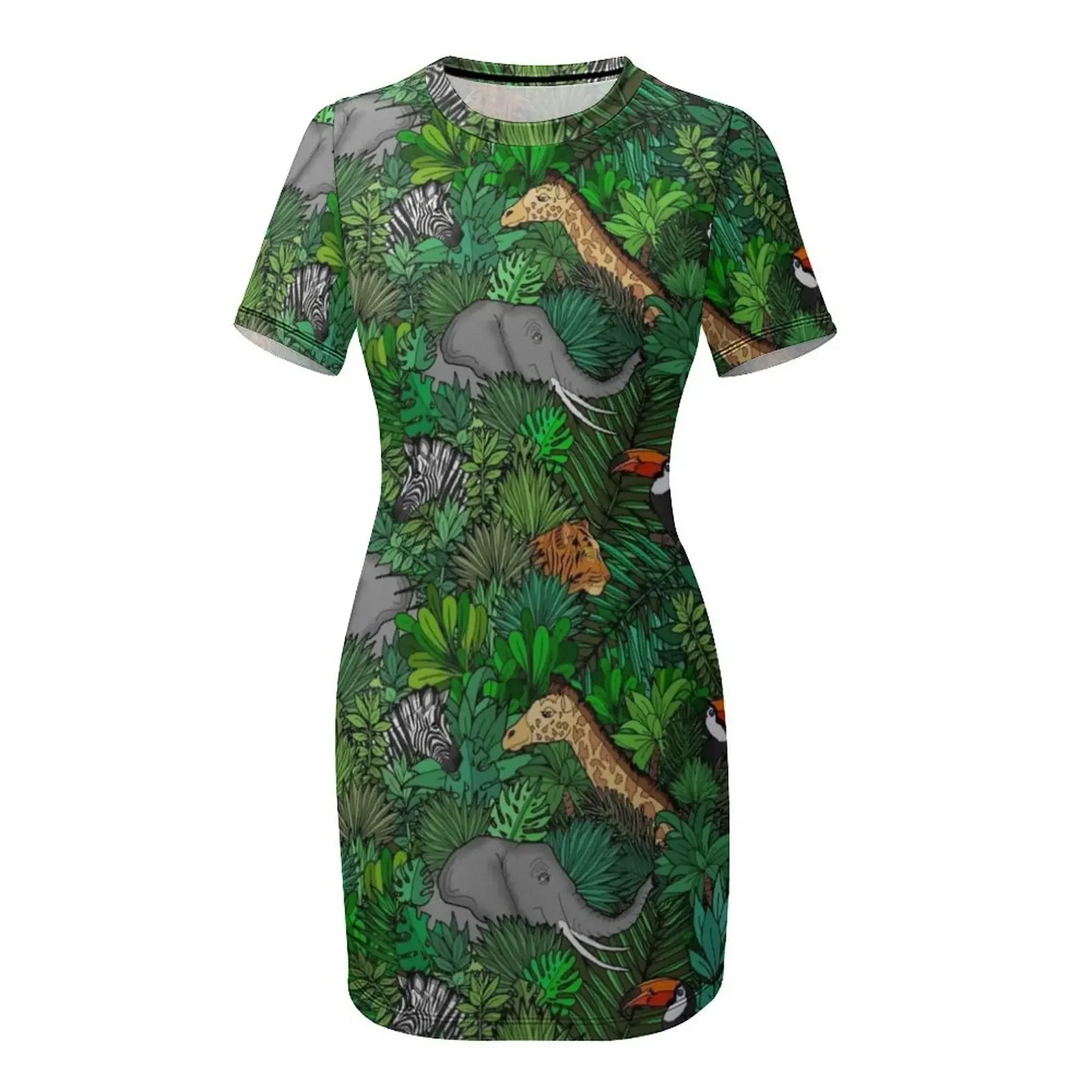 ジャングルサファリ半袖ワンピース レディースサマードレス 2 - Summer Clothing Trends For Women 2026 のレビューと価格