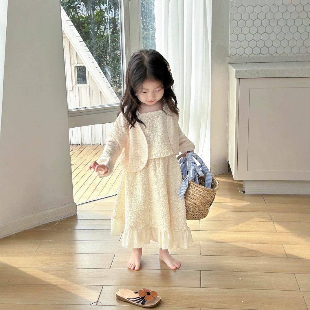 子供服女の子スーツ 2025 春小さな女の子中空ニットジャケ - Yours Clothing Summer Jackets のレビューと価格