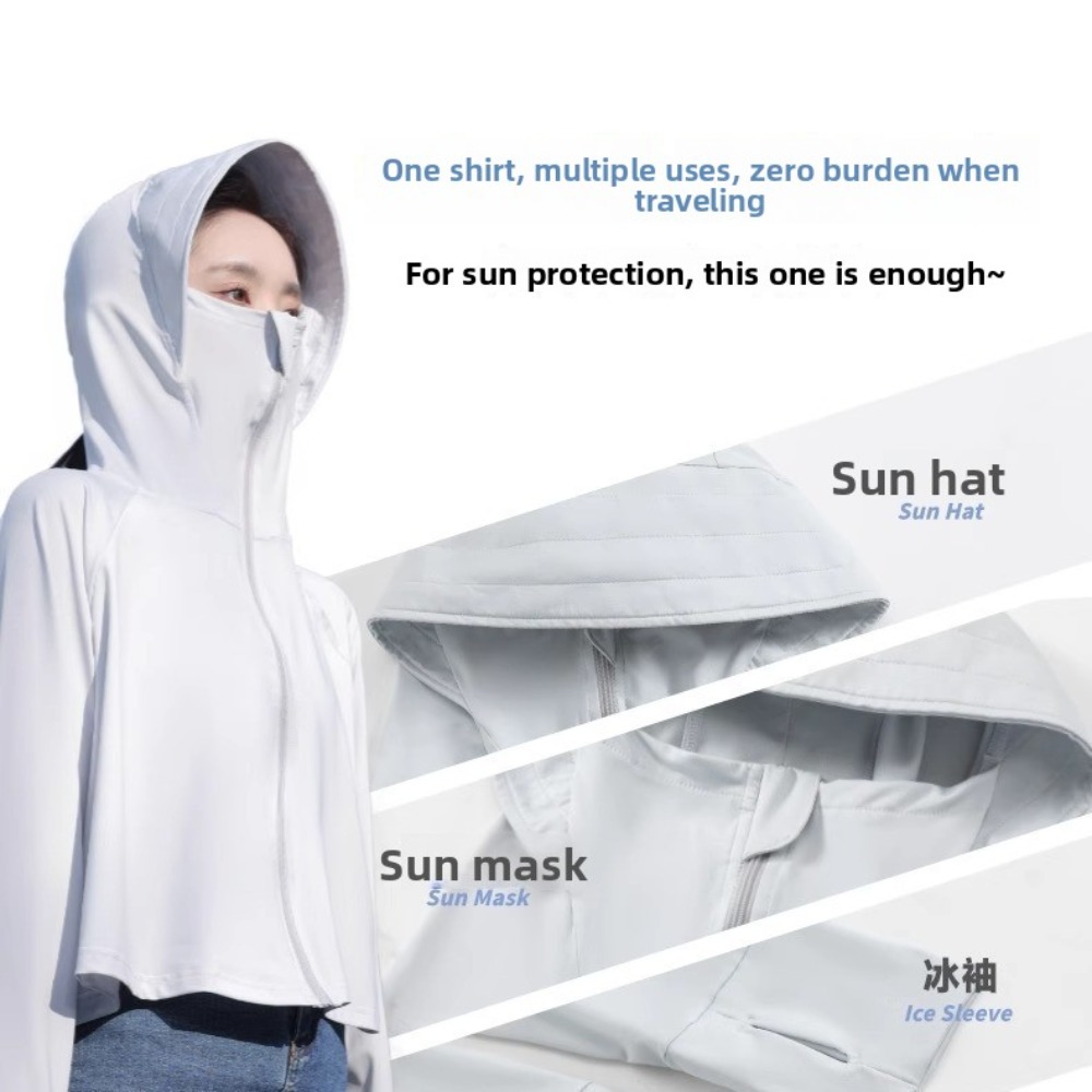 夏の女性用交通大学スタイル日焼け止め服、UV耐性のある屋外用 - Summer Uv Clothing のレビューと価格