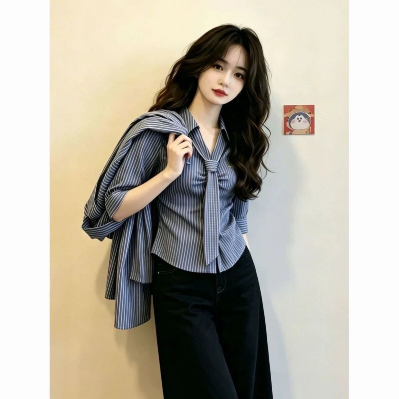 ポロネックレース半袖スリムストライプエレガントブラウス夏オー - Summer Clothing Trends For Women のレビューと価格
