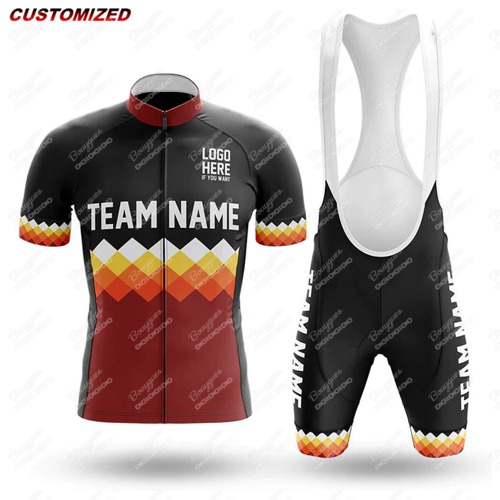 男性用のカスタマイズされたチーム名のサイクリングジャージーセ - Summer Clothing Names のレビューと価格