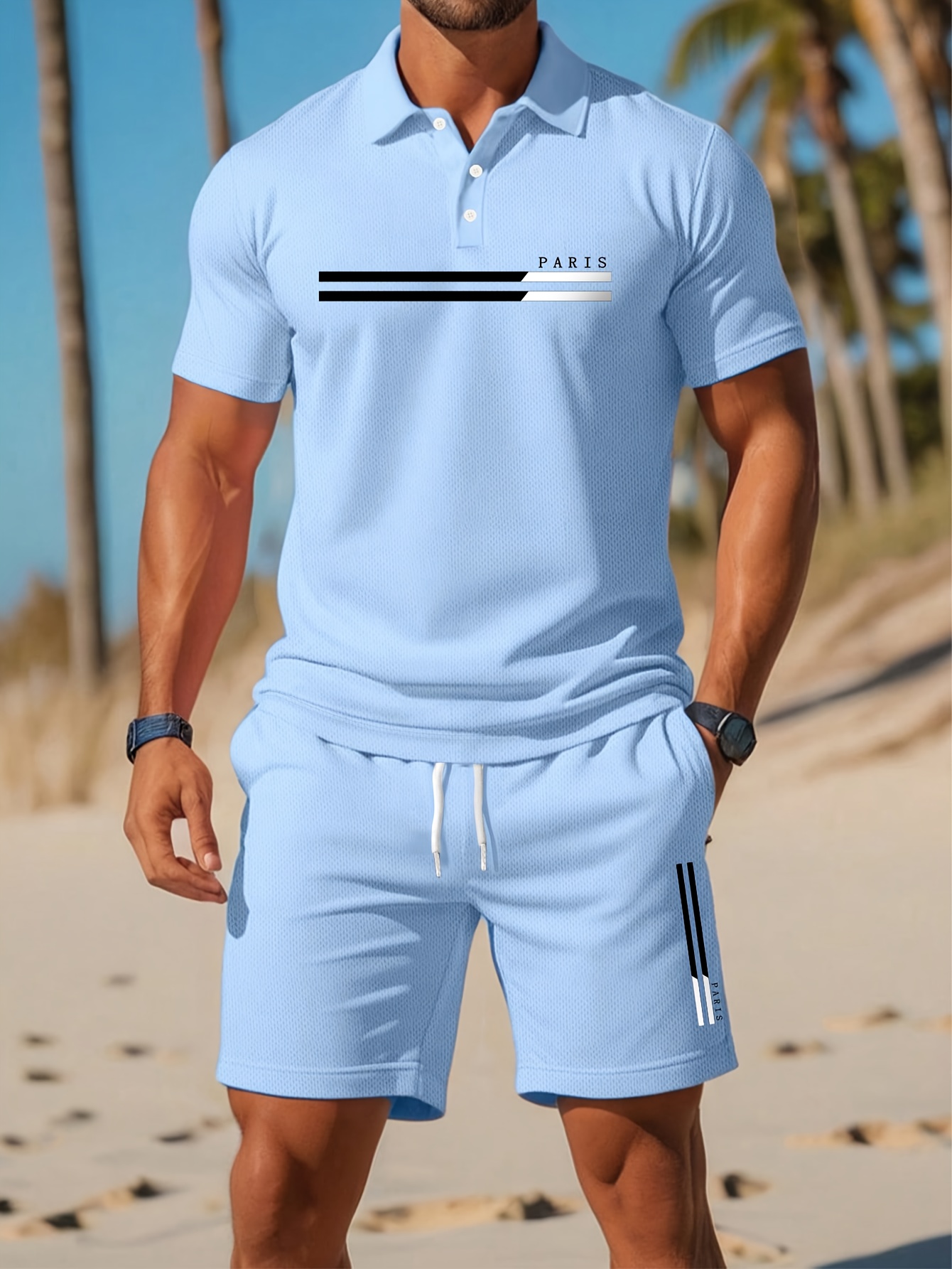 2026年夏メンズポロセット - 3Dプリント柄 - 通気性 - Summer Clothing Patterns のレビューと価格