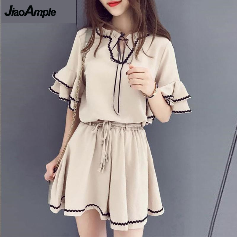 女性用シフォンブラウスとパンツのセット,ヴィンテージセット, - Summer Clothing Women Sale のレビューと価格