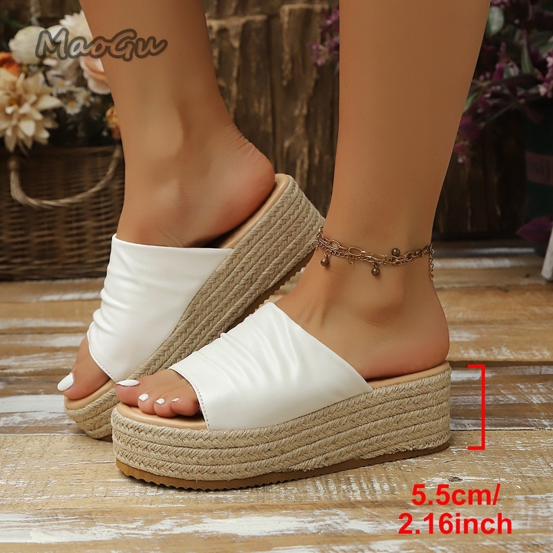 レディース ラッフル エスパドリーユ ウェッジ スライド サ - Espadrille Sandal Women のレビューと価格