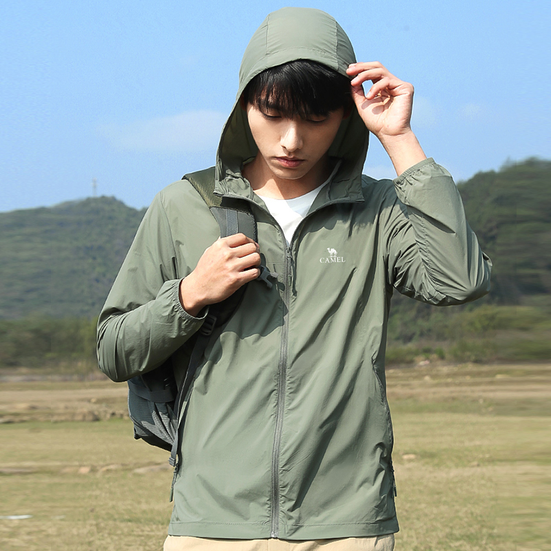 ゴールデンキャメル日焼け防止服軽量通気性抗紫外線スポーツシャ - Yours Clothing Summer Jackets のレビューと価格