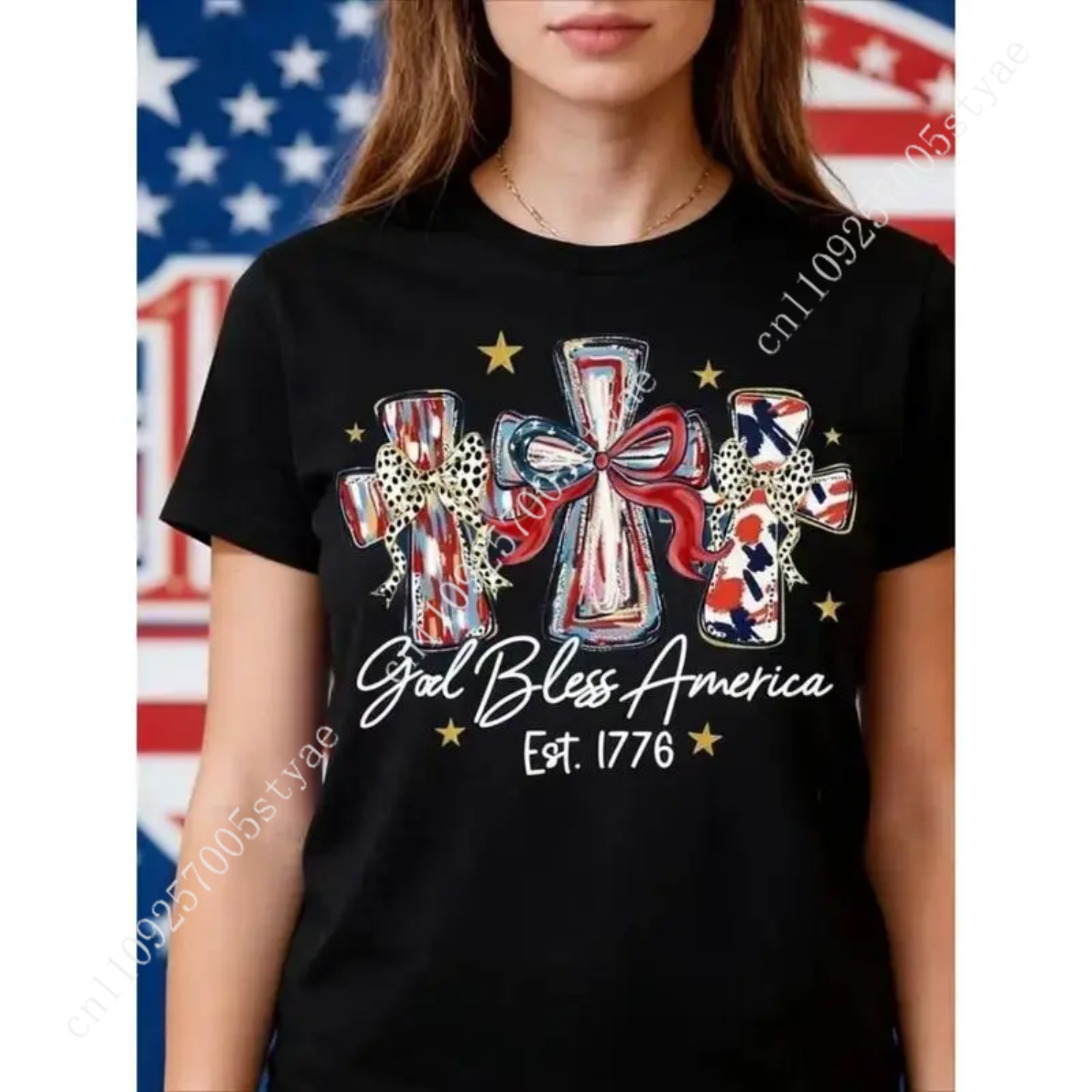 God Bless America 女性用 Tシャツ 250 - Summer Quilt のレビューと価格