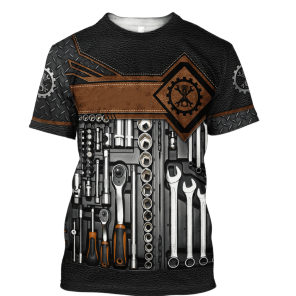 メンズ3DメカニックプリントTシャツ,特大セーター,ストリー - Summer Clothing Names のレビューと価格