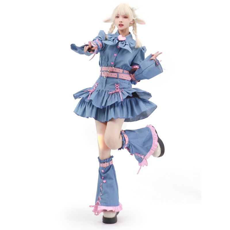 原宿-レディースデニムスカートセット,y2k,日本のカワイイ - Summer Clothing Women Sale のレビューと価格