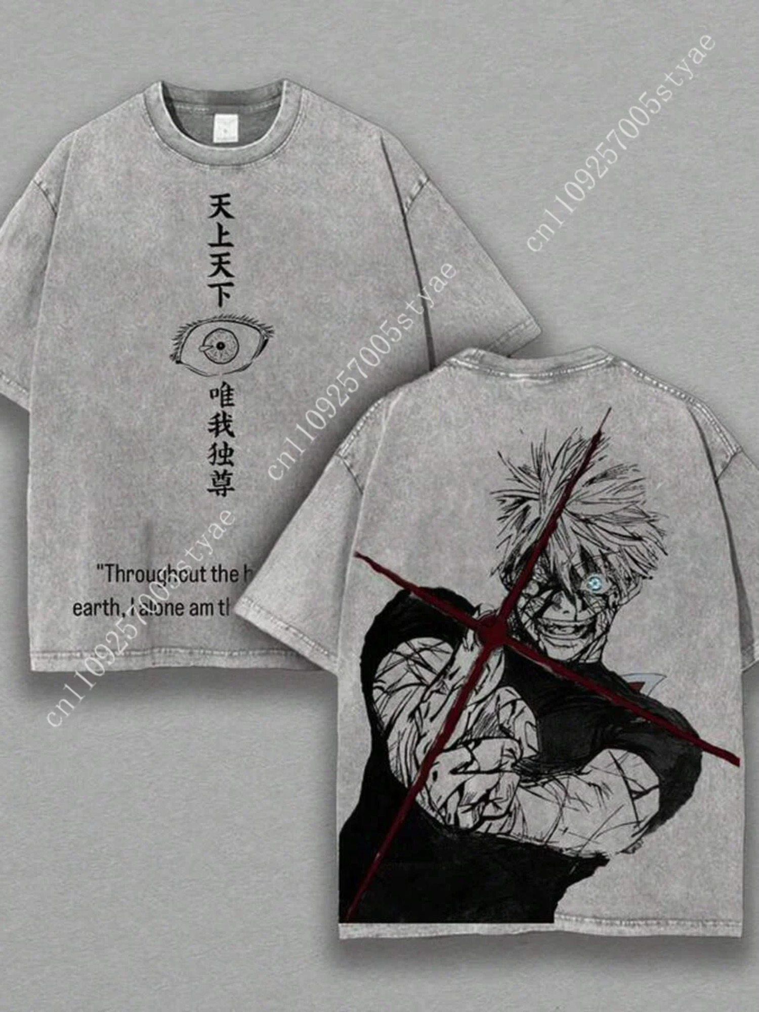 五条悟 グラフィックTシャツ 漫画風衣類 メンズ レディース - Summer Quilt のレビューと価格