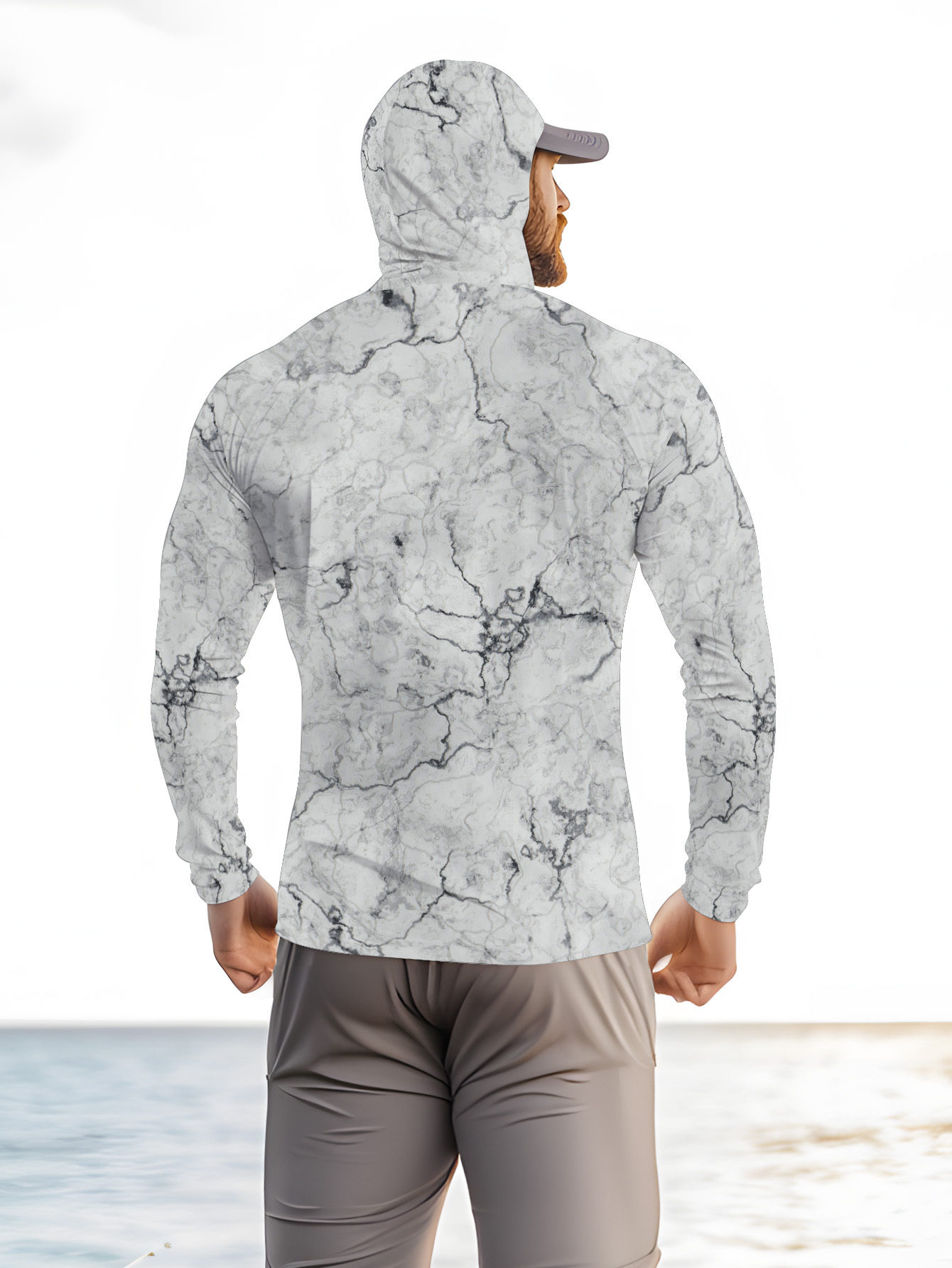 メンズフード付きフィッシングシャツ 長袖 フィッシングウェア - Summer Uv Clothing のレビューと価格