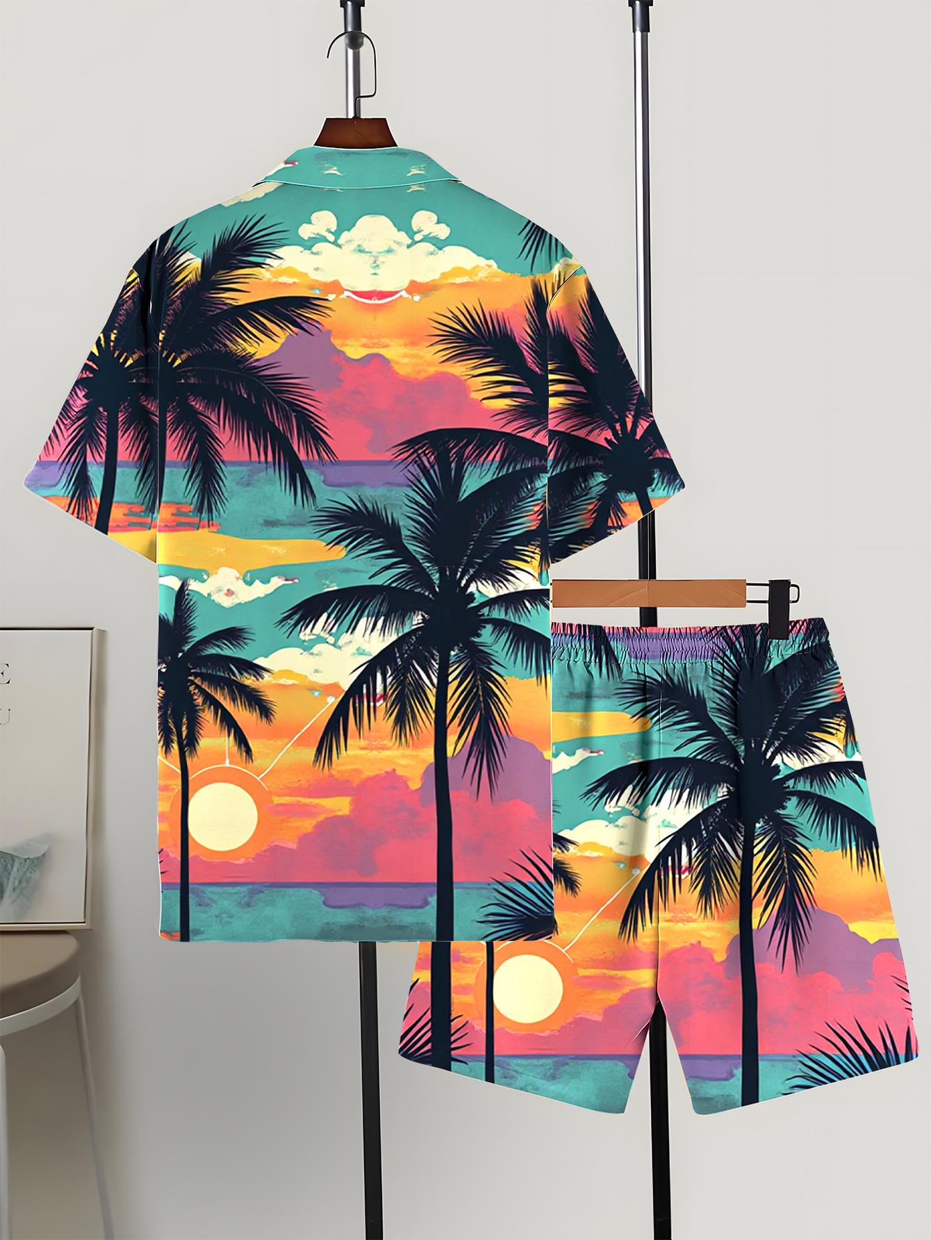 メンズシャツセット 2026 春夏 3Dプリントトラックスー - Summer Clothing Drip のレビューと価格