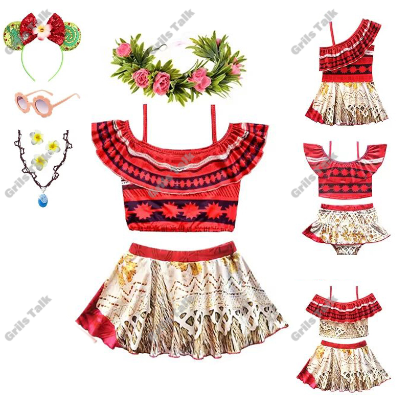 夏の妖精プリンセスモアナコスプレ水着女の子水着水着女の子ビー - Summer Kids Clothing のレビューと価格