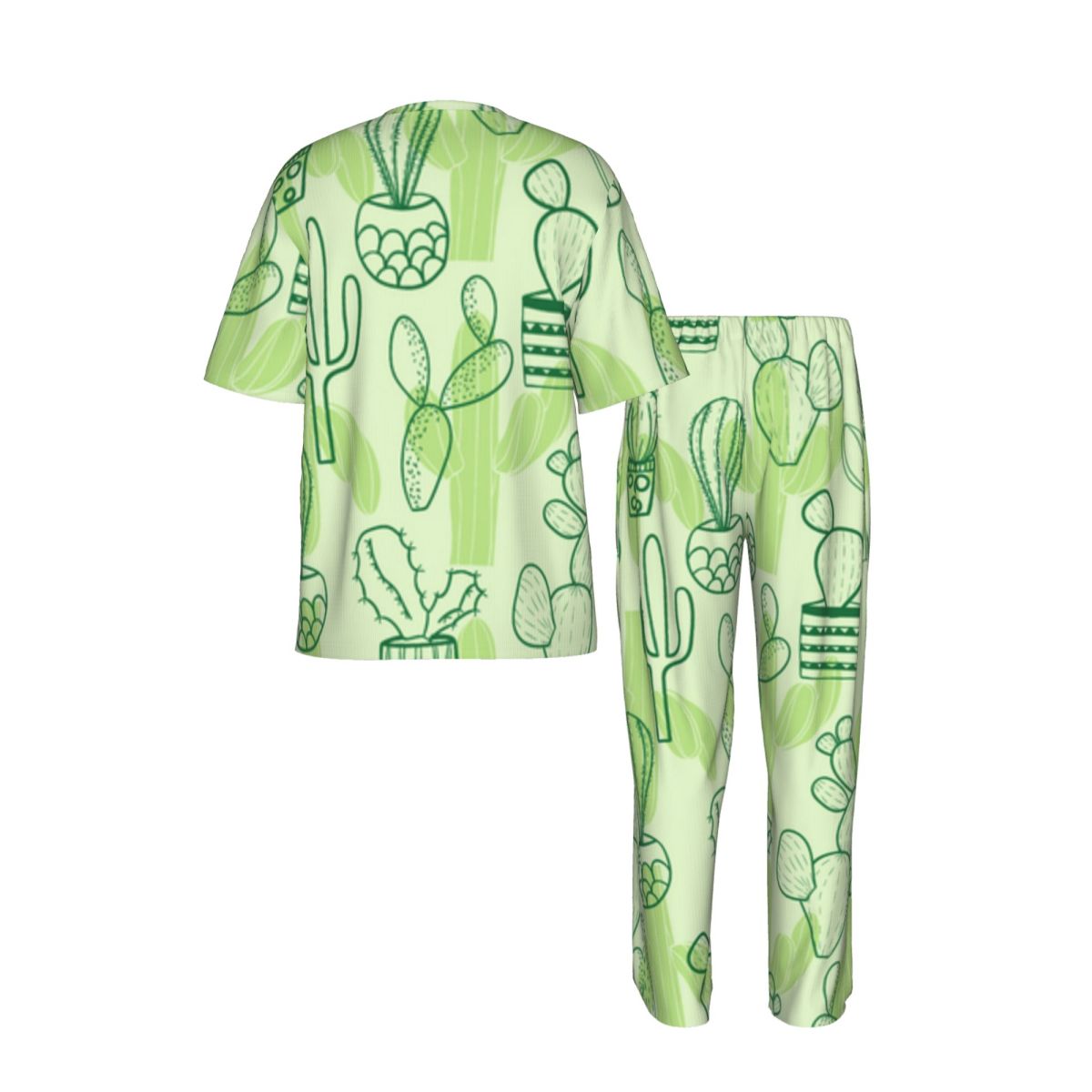 男性パジャマスーツ半袖長ズボンサボテン柄パジャマ夏のホーム服 - Summer Clothing Patterns のレビューと価格