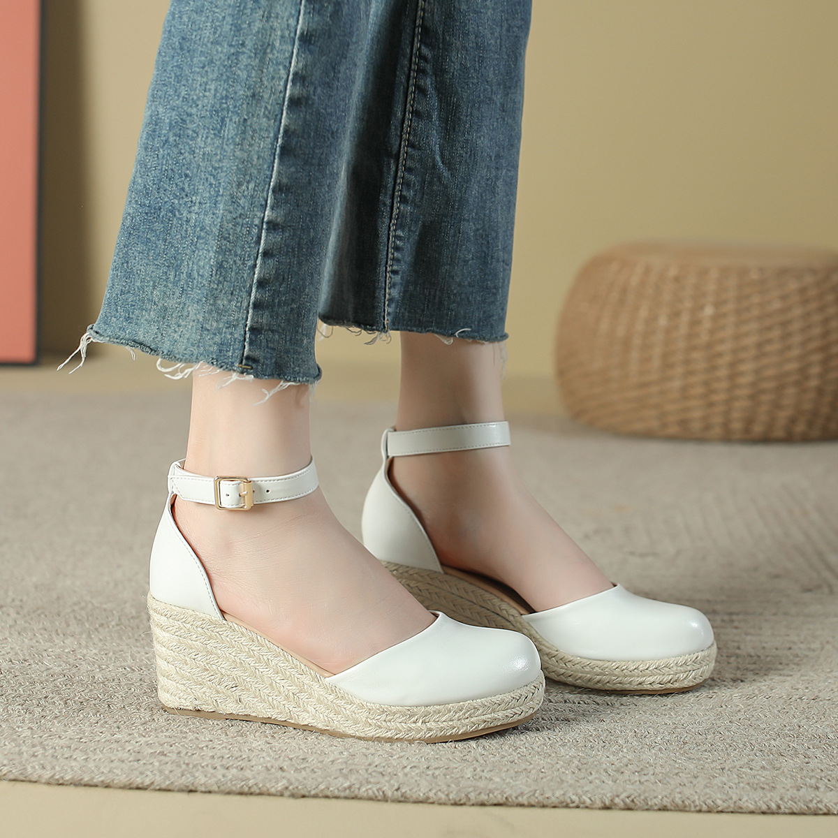 女性のエスパドリーユ ウェッジ サンダル アンクル ストラッ - Espadrille Sandal Women のレビューと価格