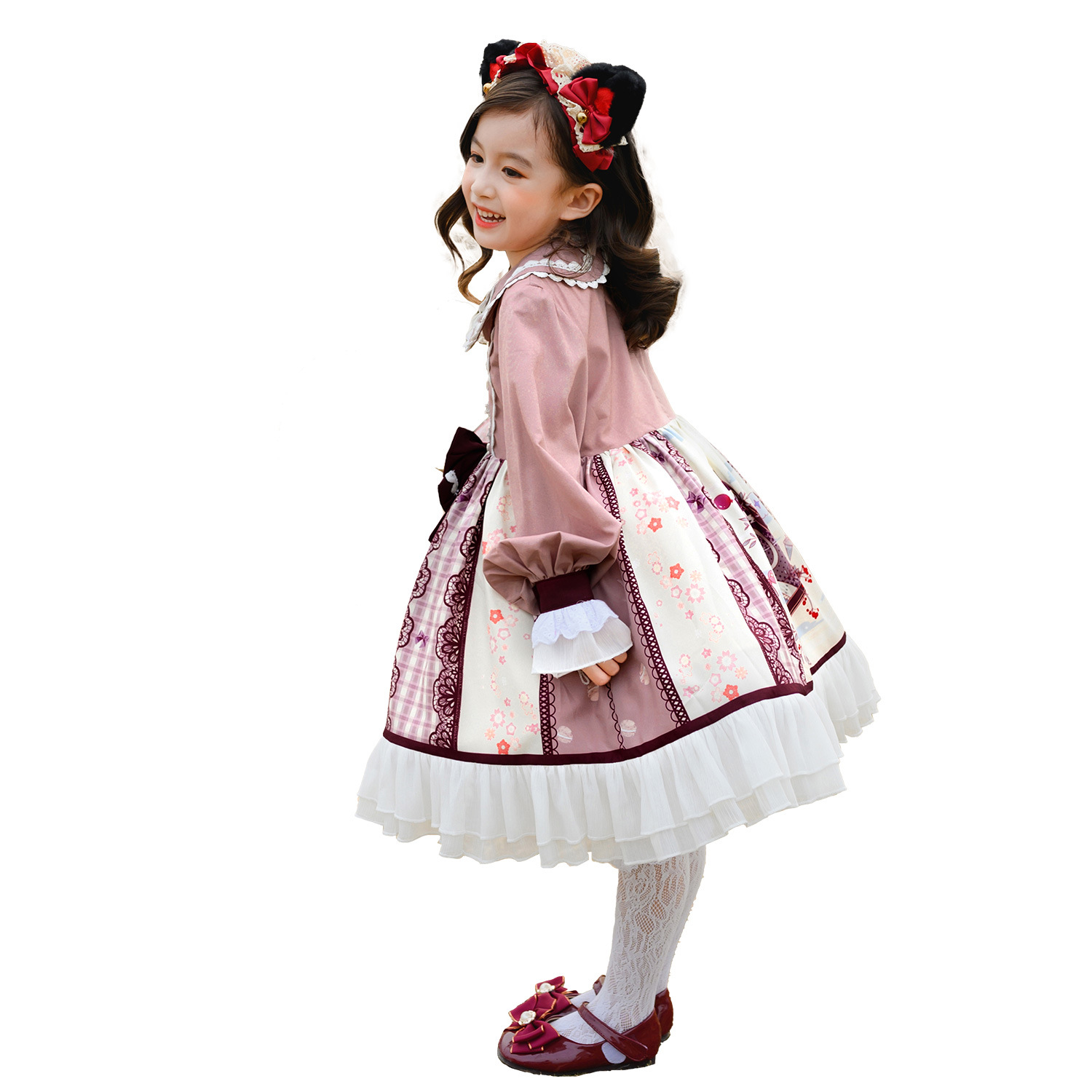 子供用ロリータ服長袖プリンセスドレス春夏フルセットドレスロリ - Summer Clothing Girl のレビューと価格
