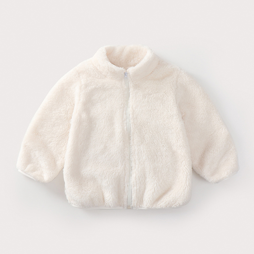 ファッション子供男の子無地ぬいぐるみコート秋冬暖かい赤ちゃん - Yours Clothing Summer Jackets のレビューと価格