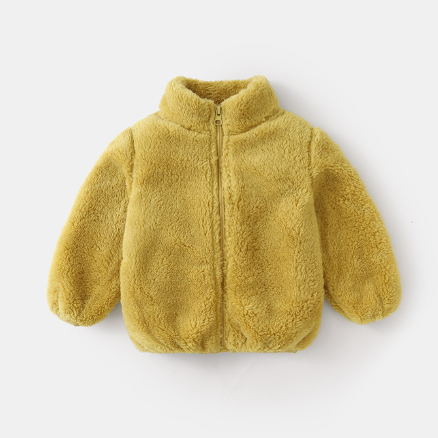ファッション子供男の子無地ぬいぐるみコート秋冬暖かい赤ちゃん - Yours Clothing Summer Jackets のレビューと価格