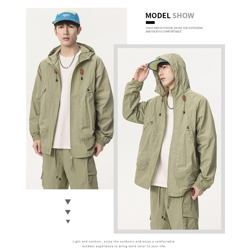 夏の屋外ゴルフカジュアル UV 耐性スキン服カップルファッシ - Yours Clothing Summer Jackets のレビューと価格