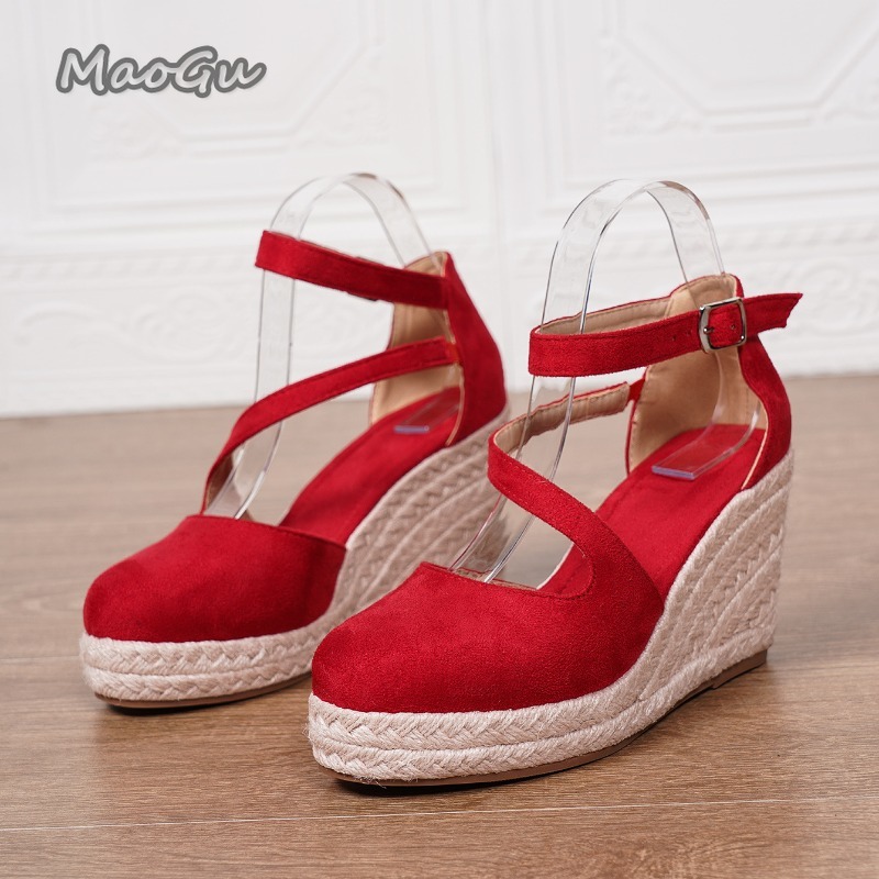 34-43サイズの女性用エスパドリーユウェッジサンダル、スエ - Espadrille Sandal Women のレビューと価格