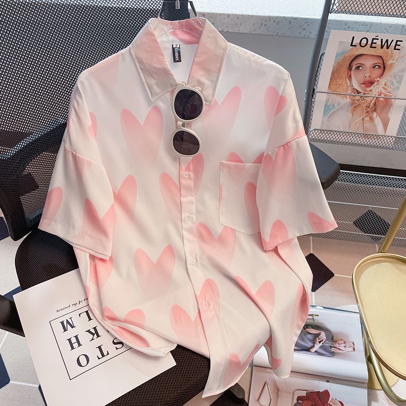 ハイストリート半袖プリントボタンシャツトップス新しい女性服夏 - Summer Clothing Trends For Women のレビューと価格