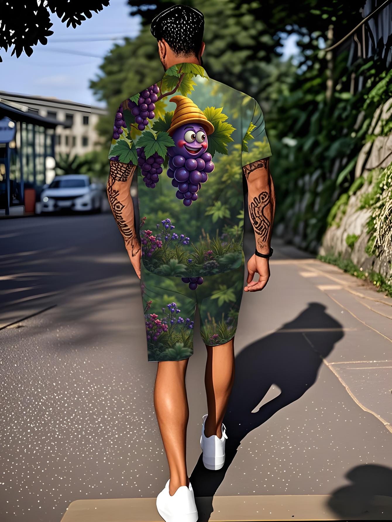 メンズシャツセット 2026 春夏 グラフィック ドリップ柄 - Summer Clothing Drip のレビューと価格