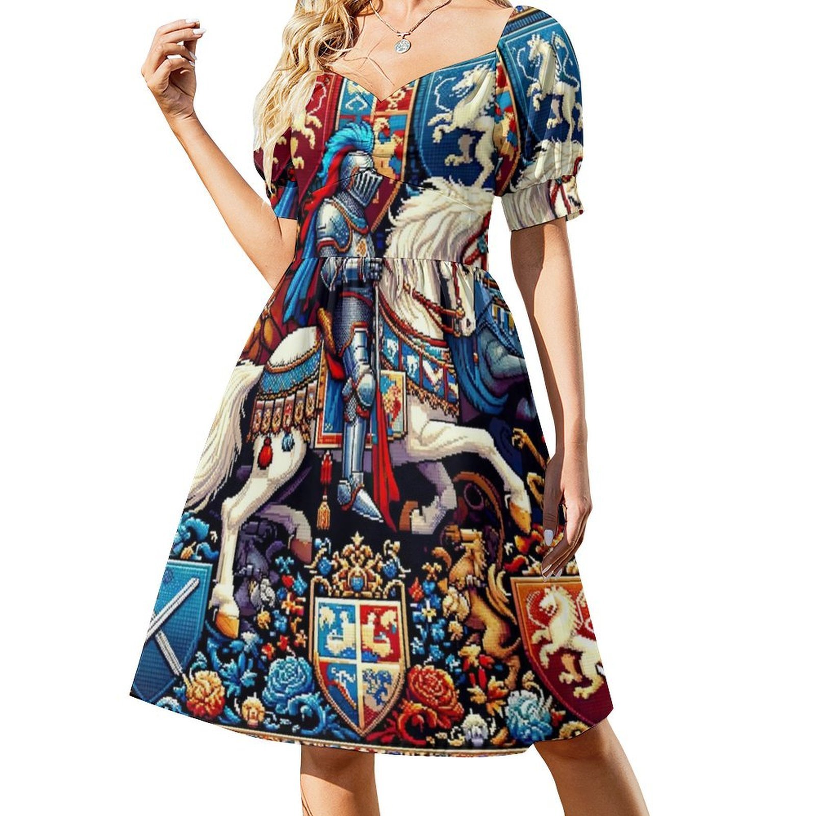 シームレスなパターンの騎士王国デザインと女性のストリートウェ - Summer Clothing Patterns のレビューと価格