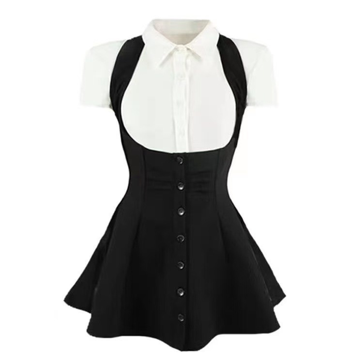 Pure Desire 香港スタイルのフェイクツーピースピナ - Summer Clothing Women Sale のレビューと価格