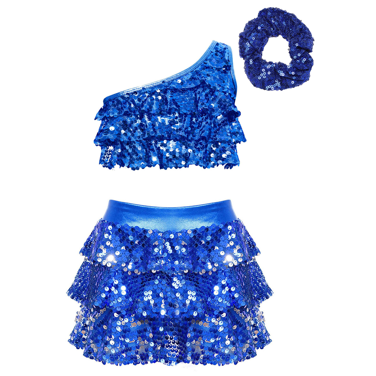 キッズガールズ光沢のあるスパンコールラテンジャズダンス衣装パ - Summer Kids Clothing のレビューと価格