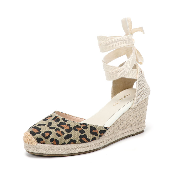 女性用ウェッジサンダル 7CM レースアップ エスパドリーユ - Espadrille Sandal Women のレビューと価格