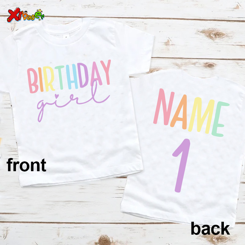 誕生日ガール Tシャツパーティー衣装子供のためのカスタム名シ - Summer Clothing Names のレビューと価格