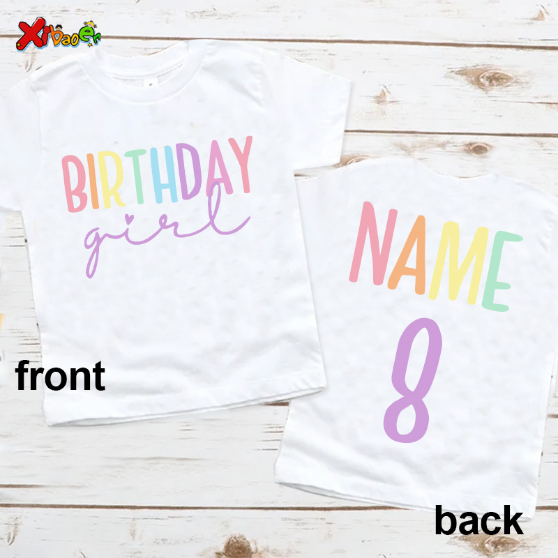 誕生日ガール Tシャツパーティー衣装子供のためのカスタム名シ - Summer Clothing Names のレビューと価格