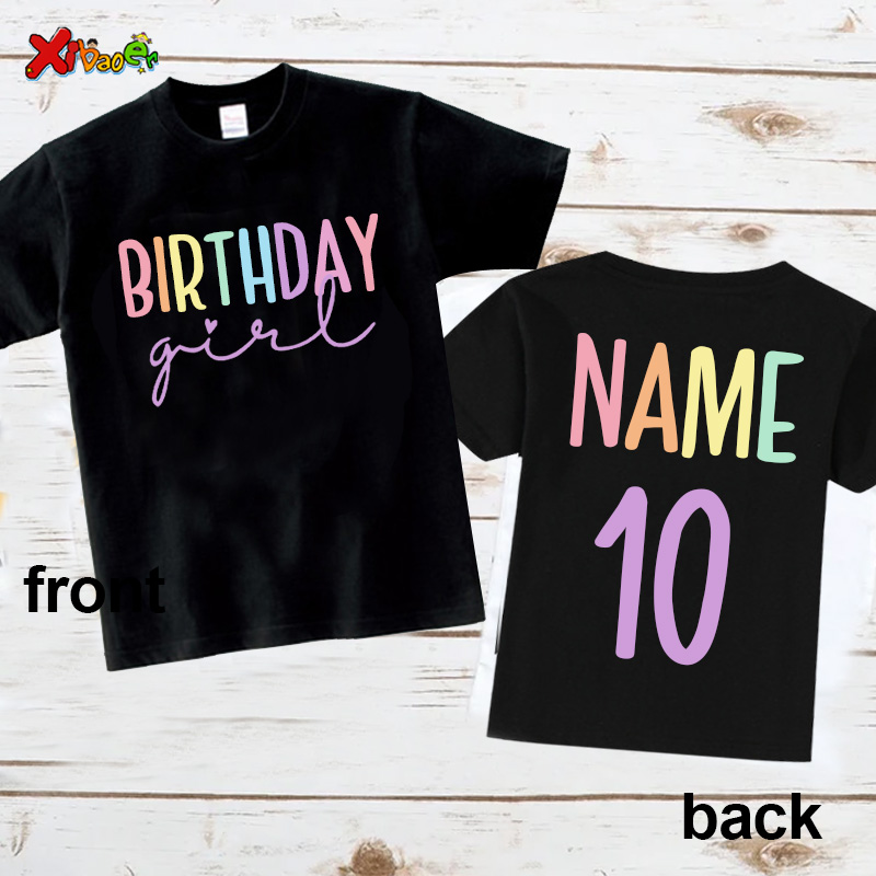 誕生日ガール Tシャツパーティー衣装子供のためのカスタム名シ - Summer Clothing Names のレビューと価格
